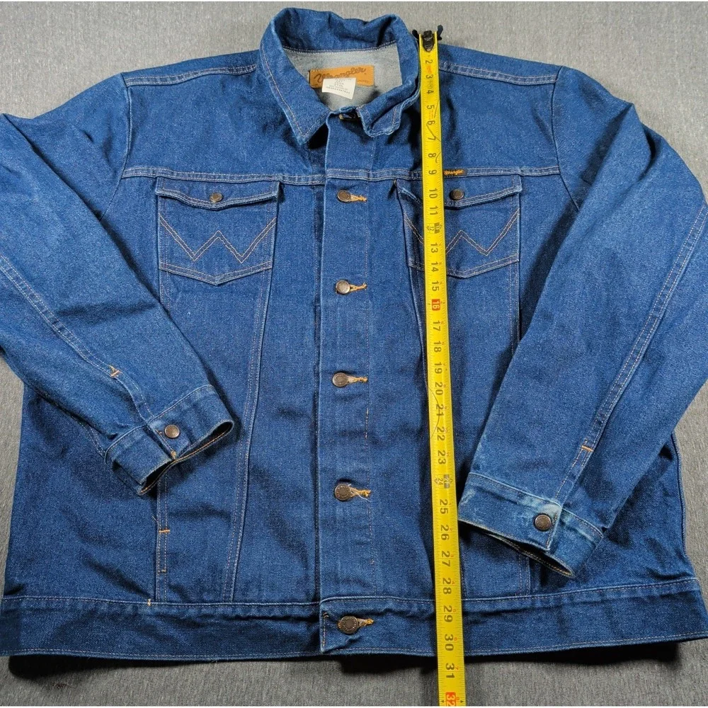Wrangler Denim Shacket Chore Coat Jacket Classic Blue Dark Wash 2XLT Excellent